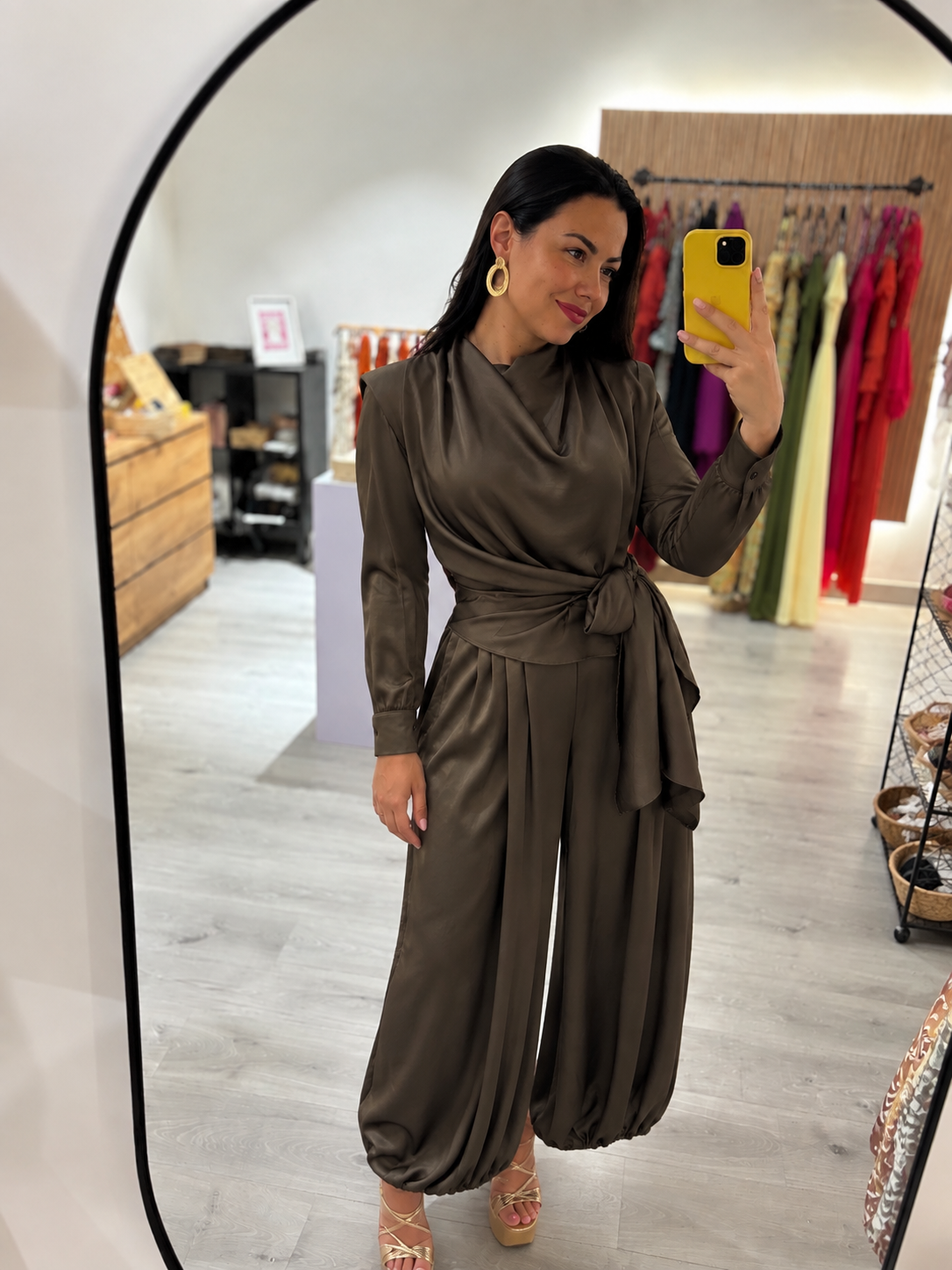Conjunto satinado lazo