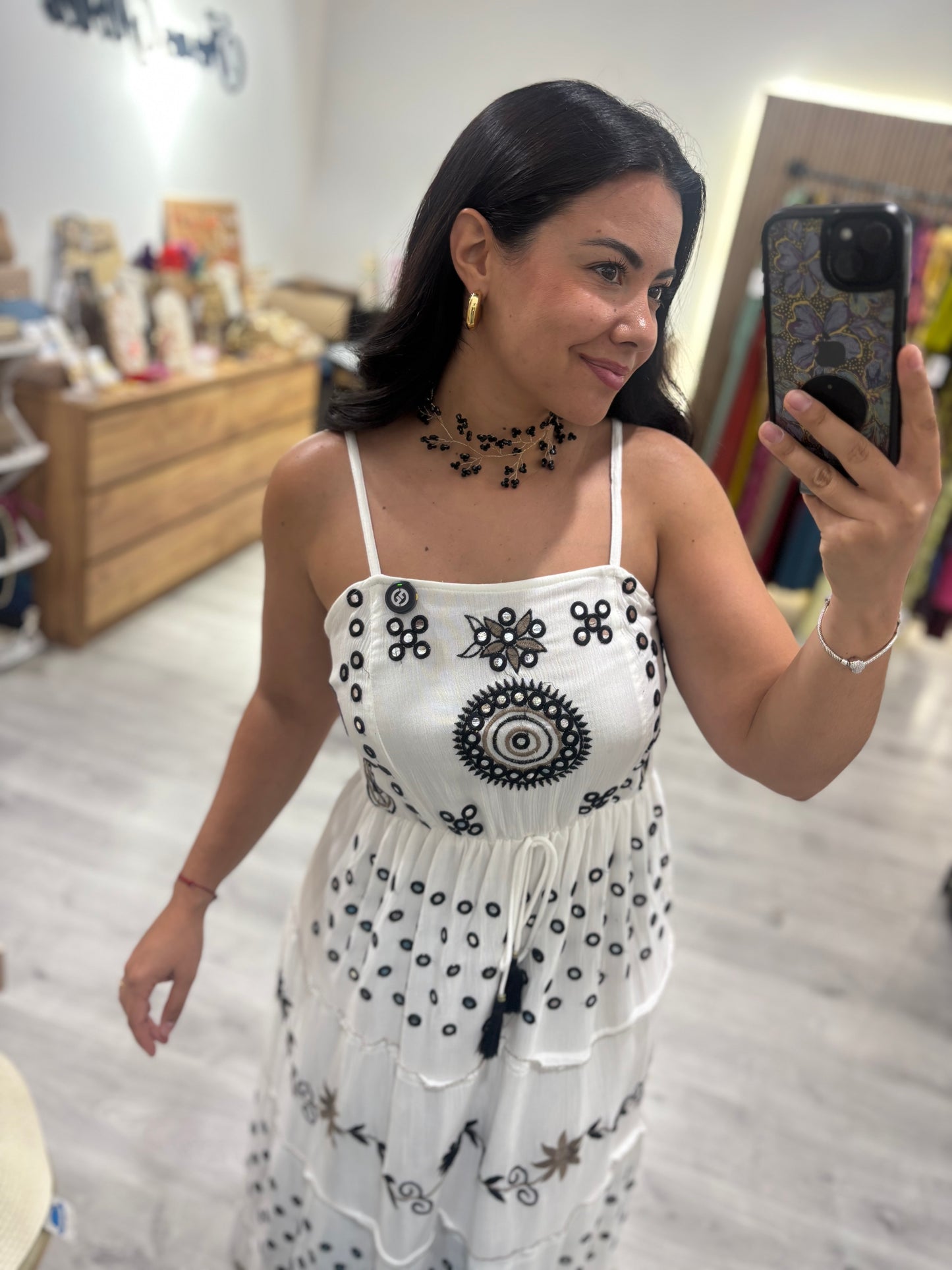 Vestido espejos blancos