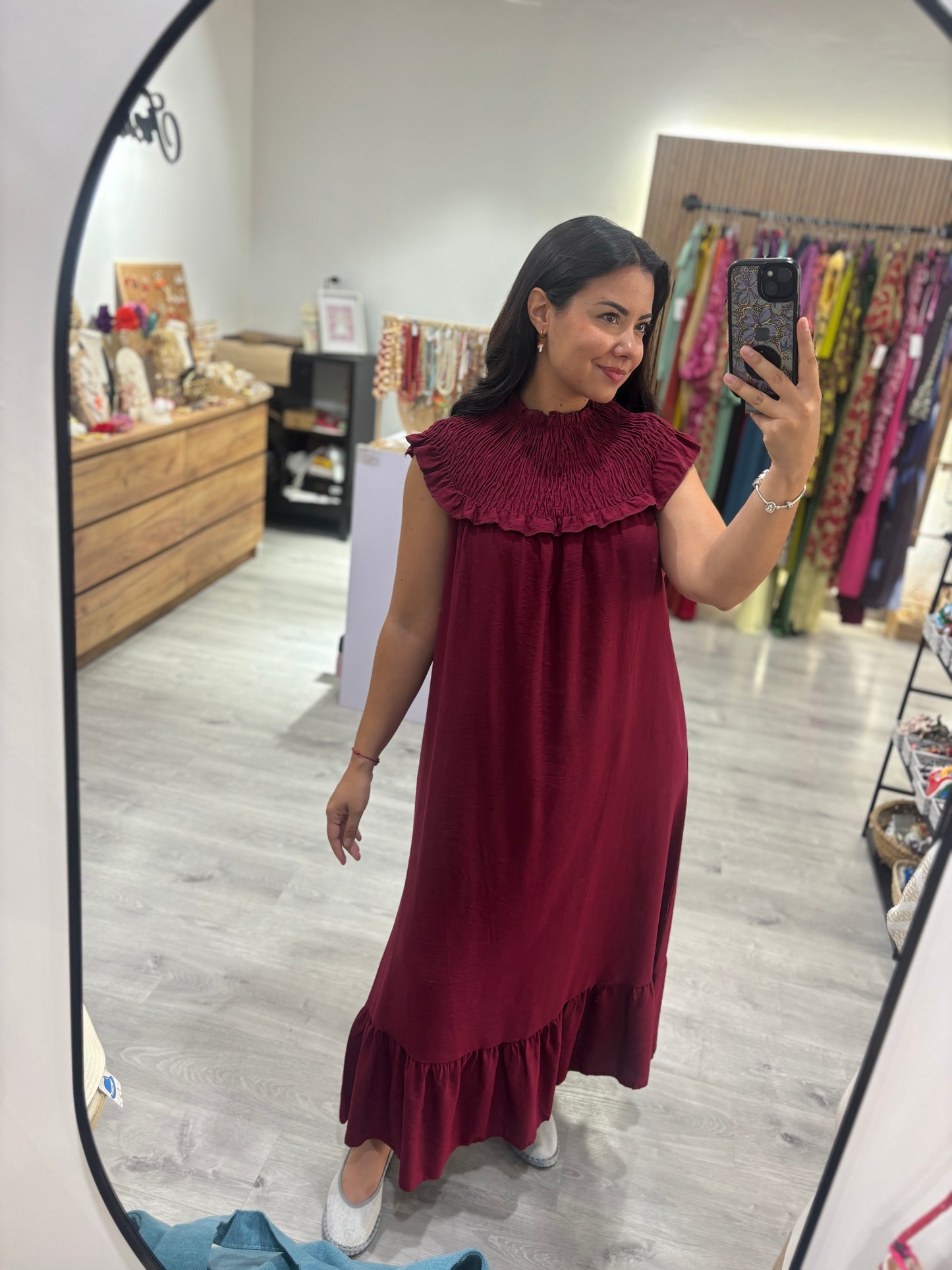 Vestido cuello babero