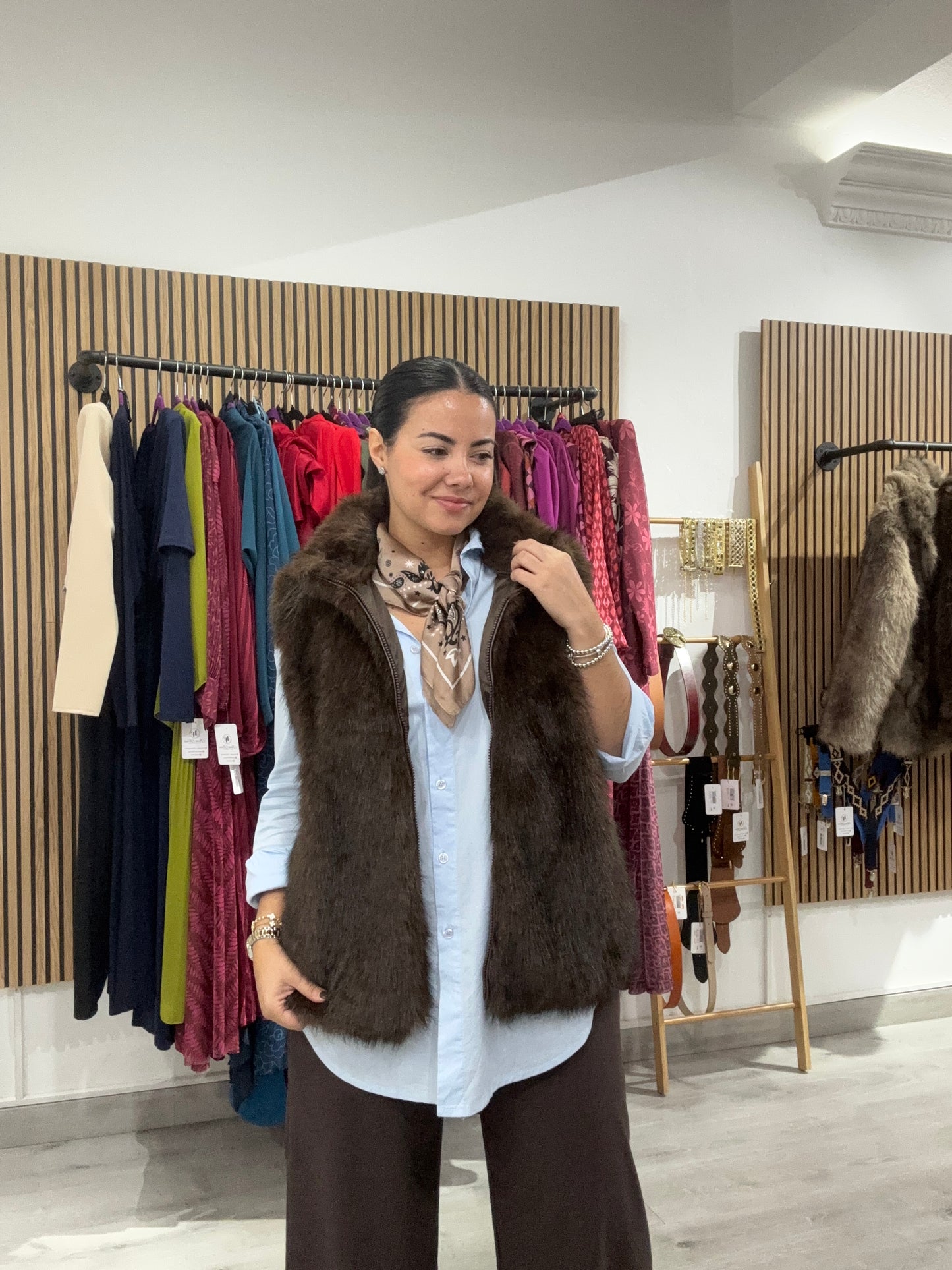 Chaleco pelo cremallera