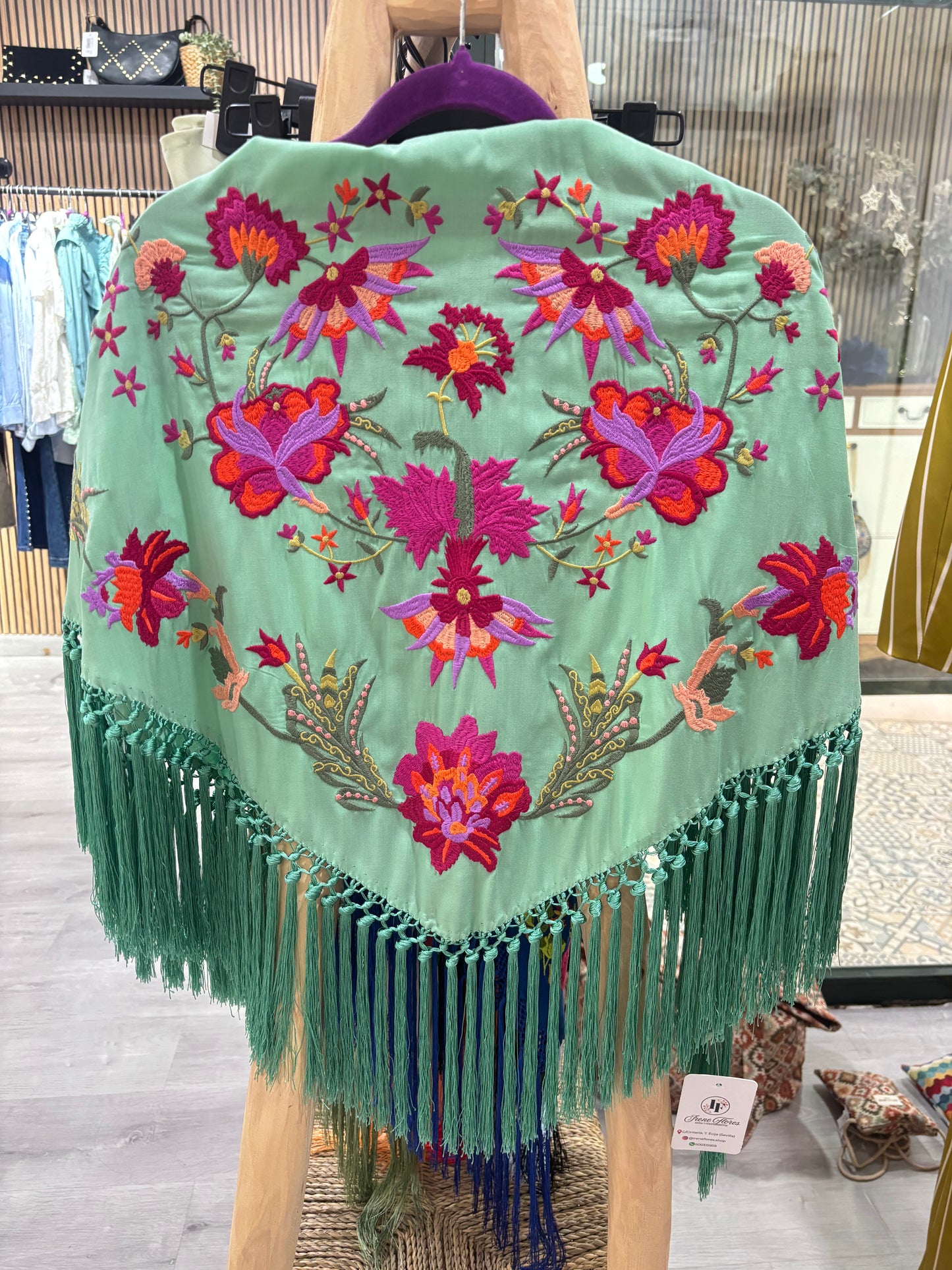 Mantoncillo Clavel verde agua