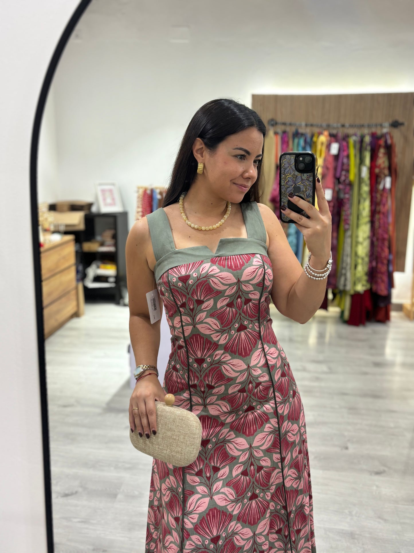 Vestido tiranta verde
