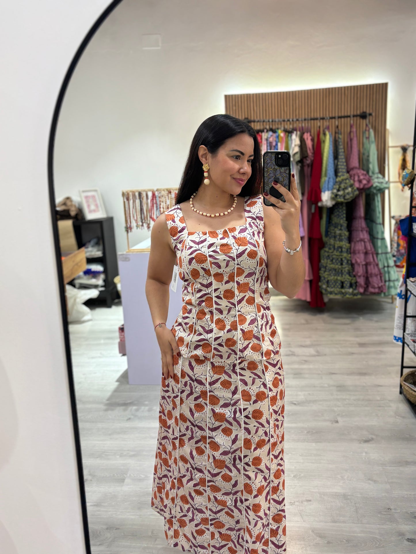 Falda estampada conjunto