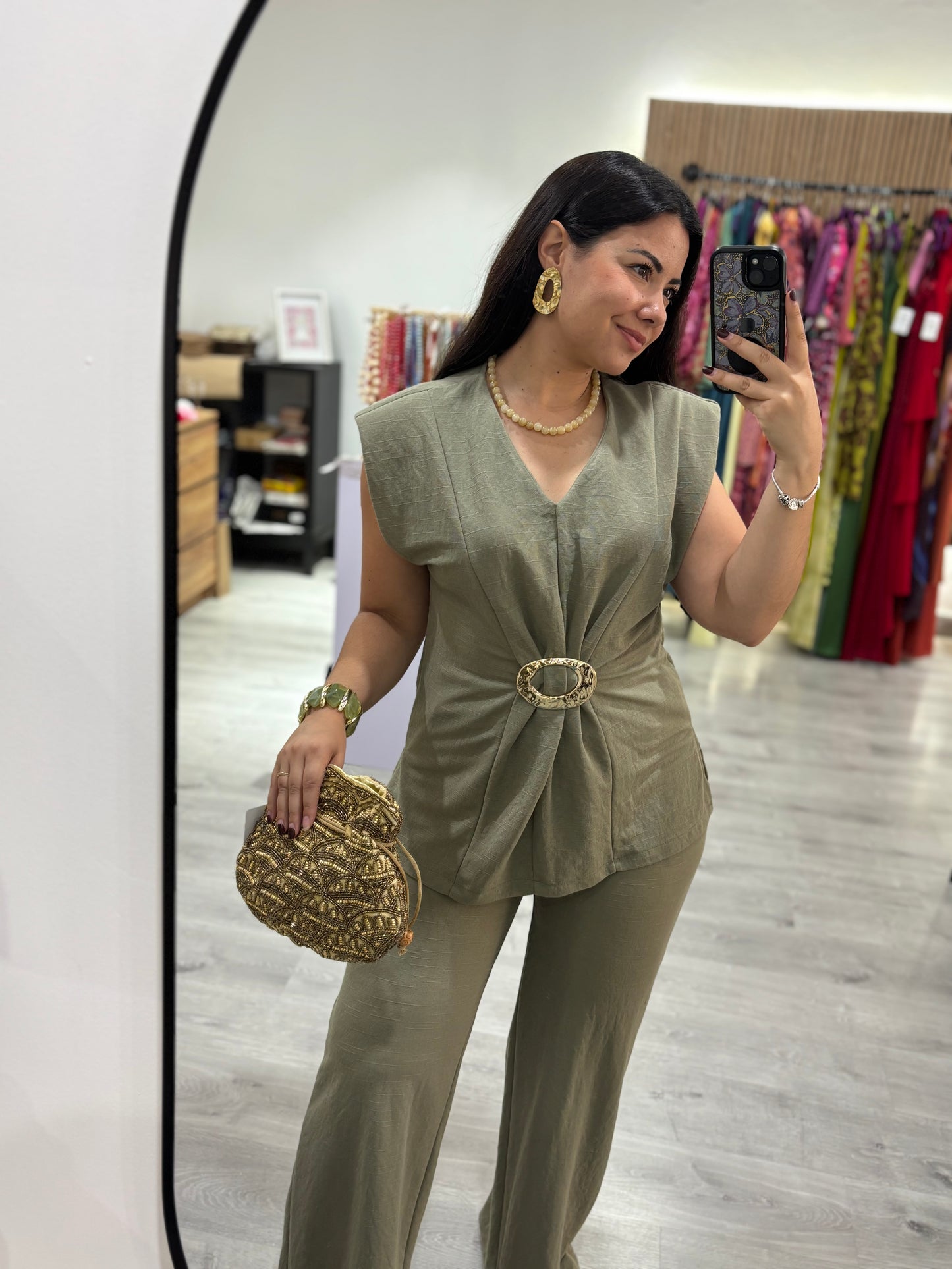 Conjunto detalle verde