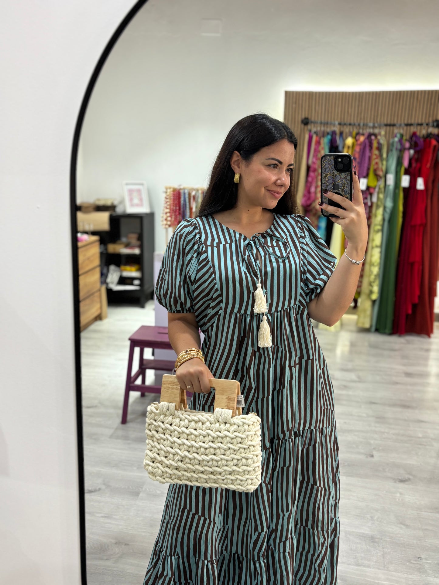 Vestido raya chocolate