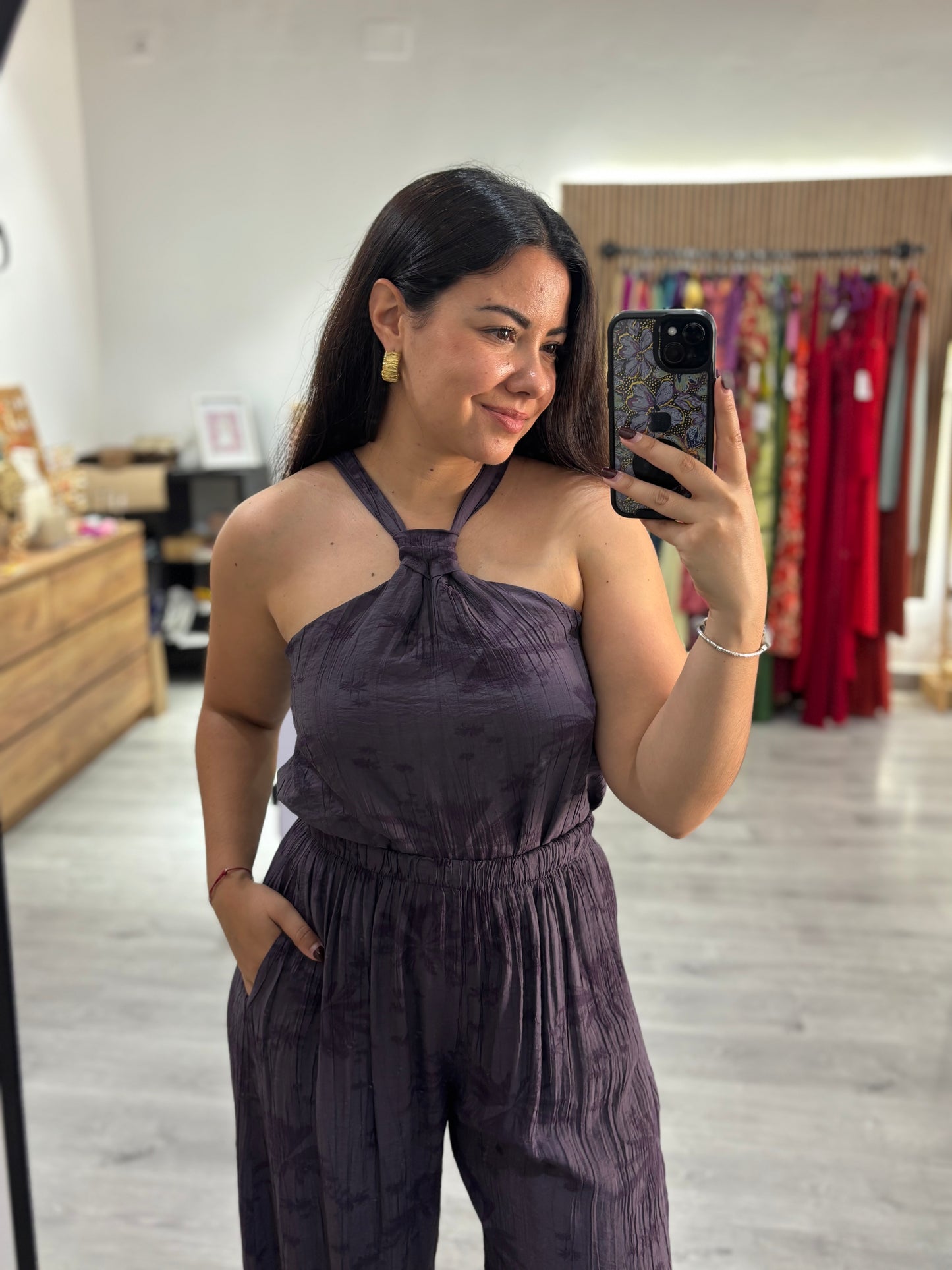 Conjunto bombacho malva