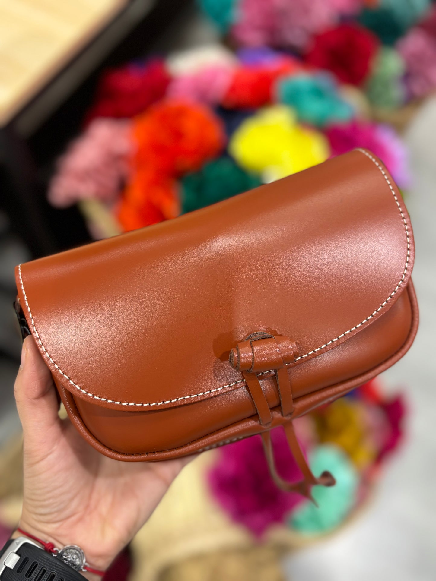 Bolso liso boton