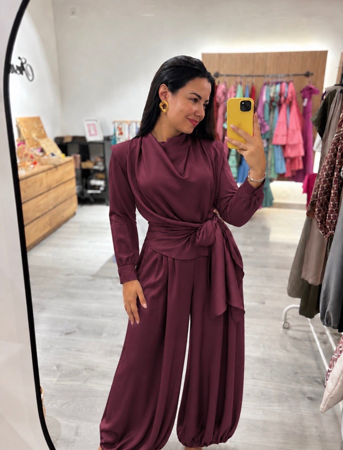 Conjunto satinado lazo
