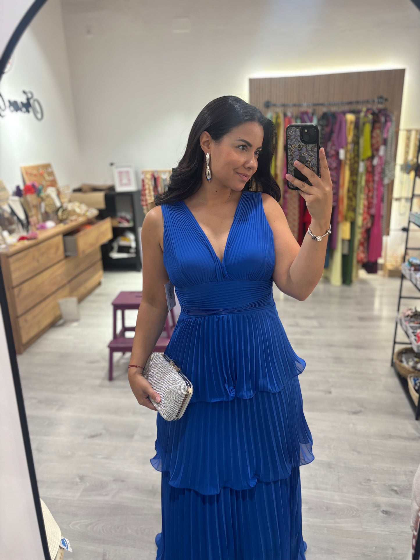 Vestido plisado eléctrico