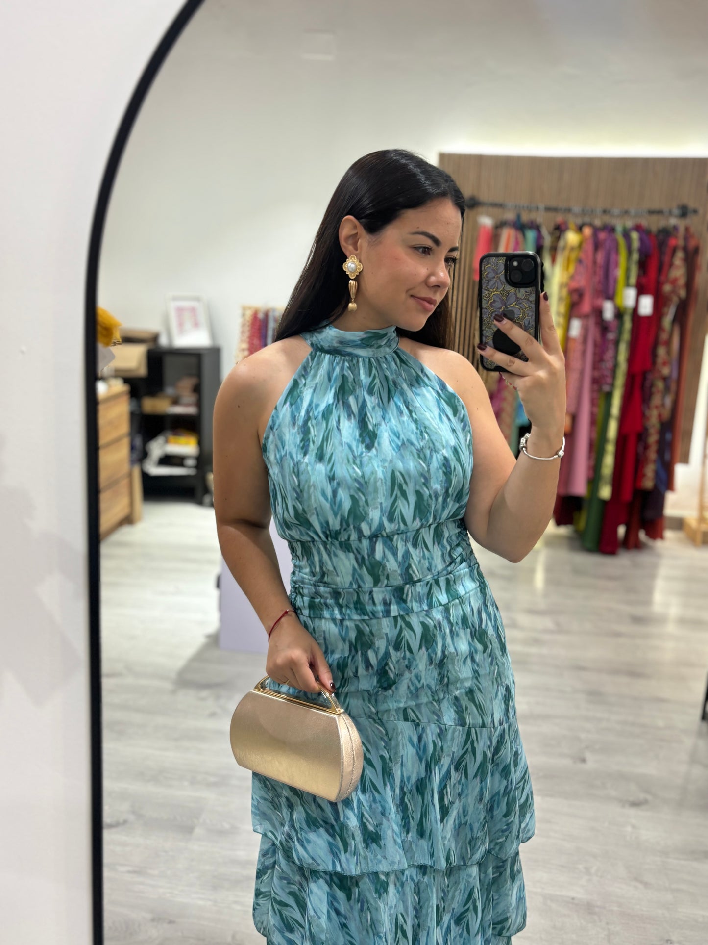 Vestido invitada cuello