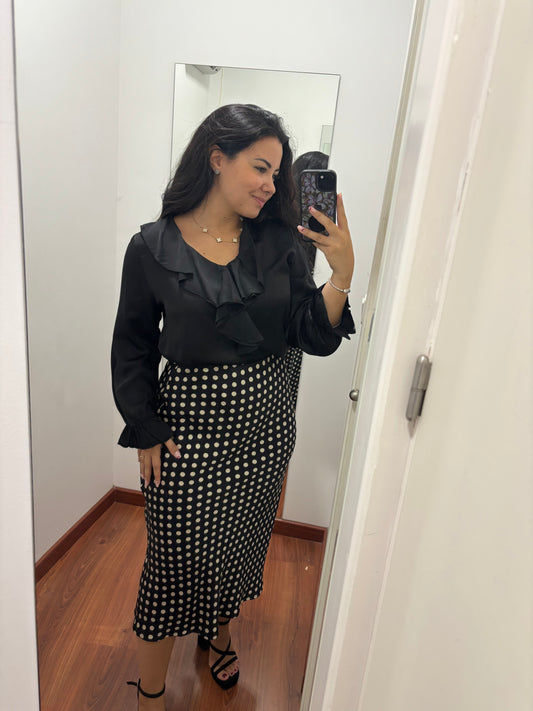 Falda satinada