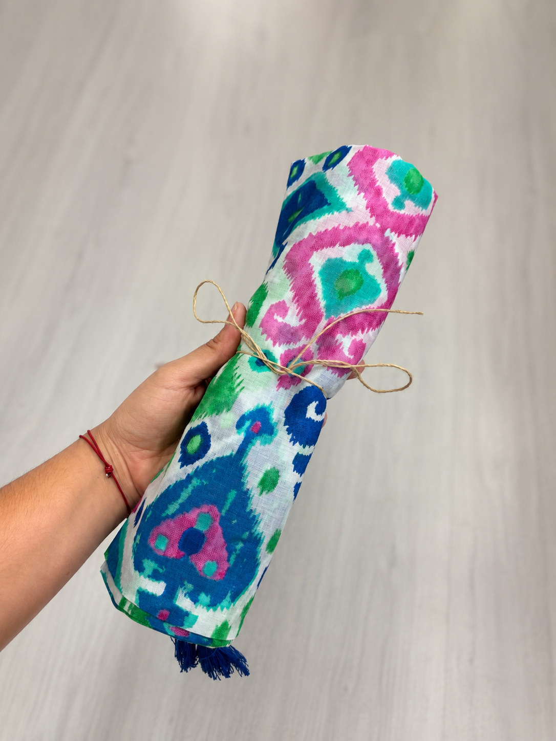 Pareo estampado azul