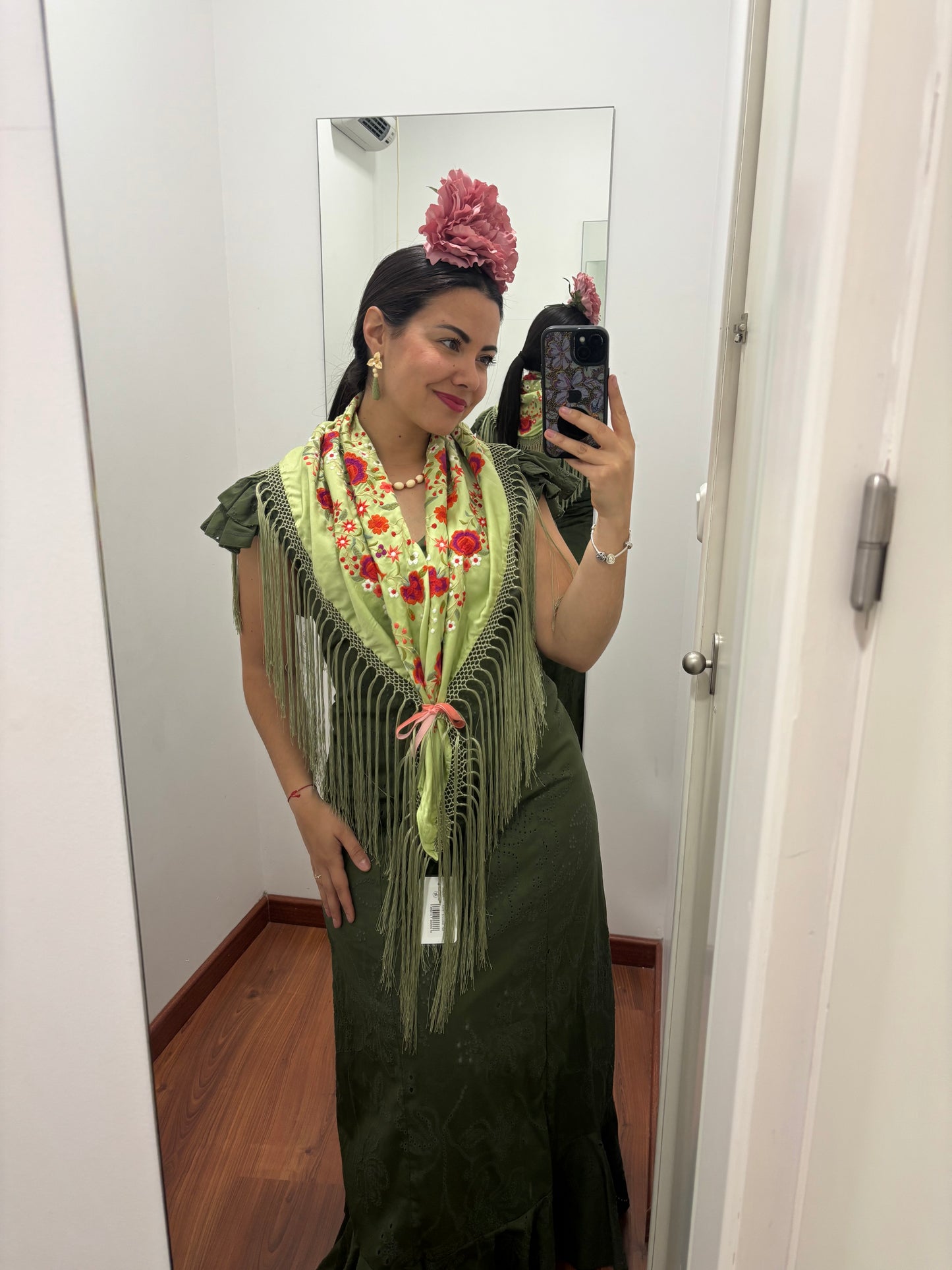 Bata perforada verde