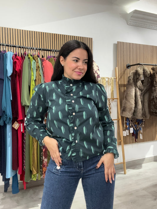 Blusa estampada botón