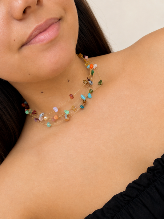 Choker piedras colores