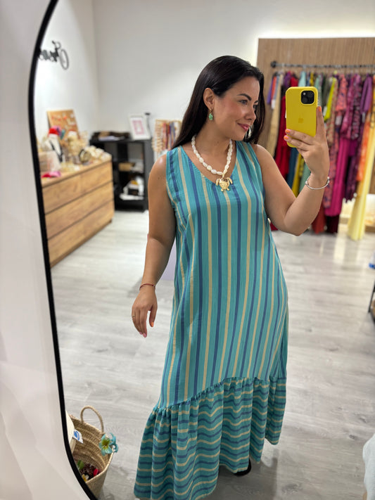 Vestido hawai azul