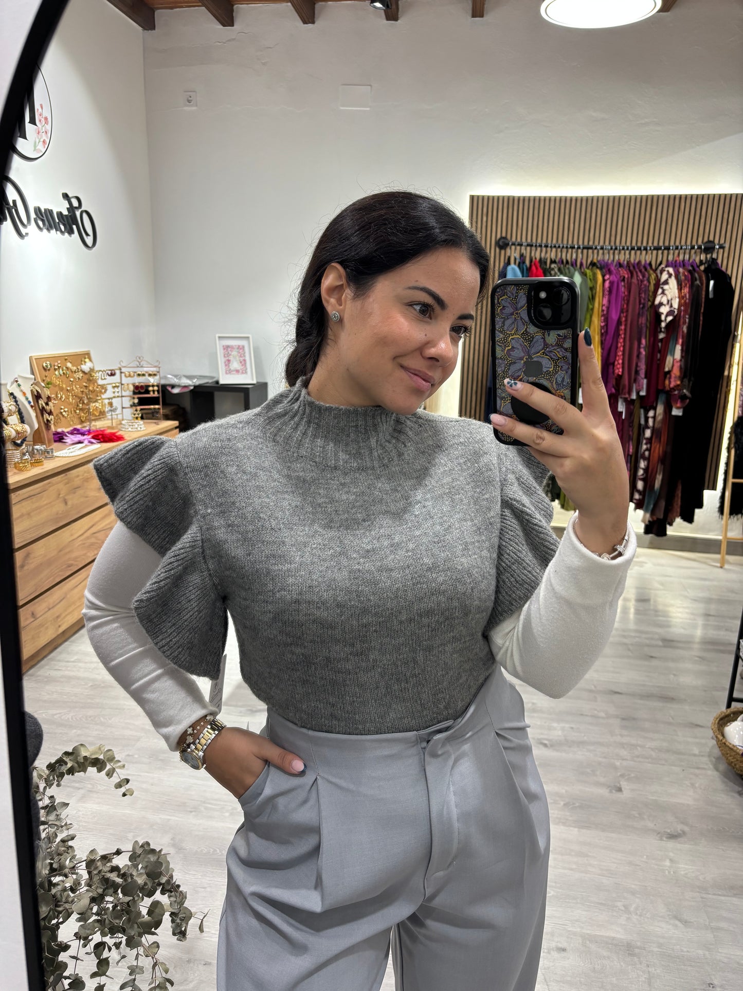 Chaleco volante gris