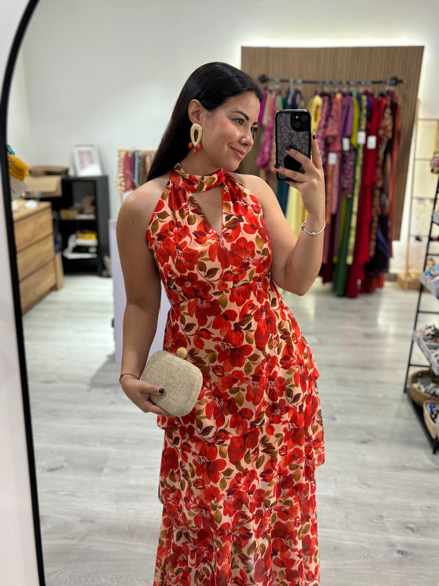 Vestido estampado flor