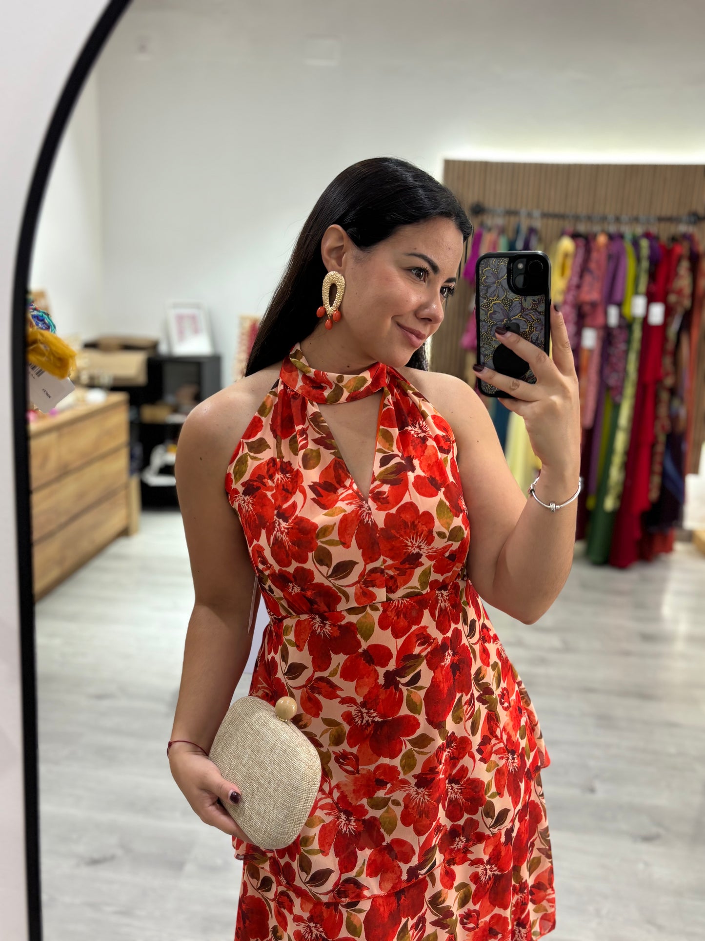 Vestido estampado flor