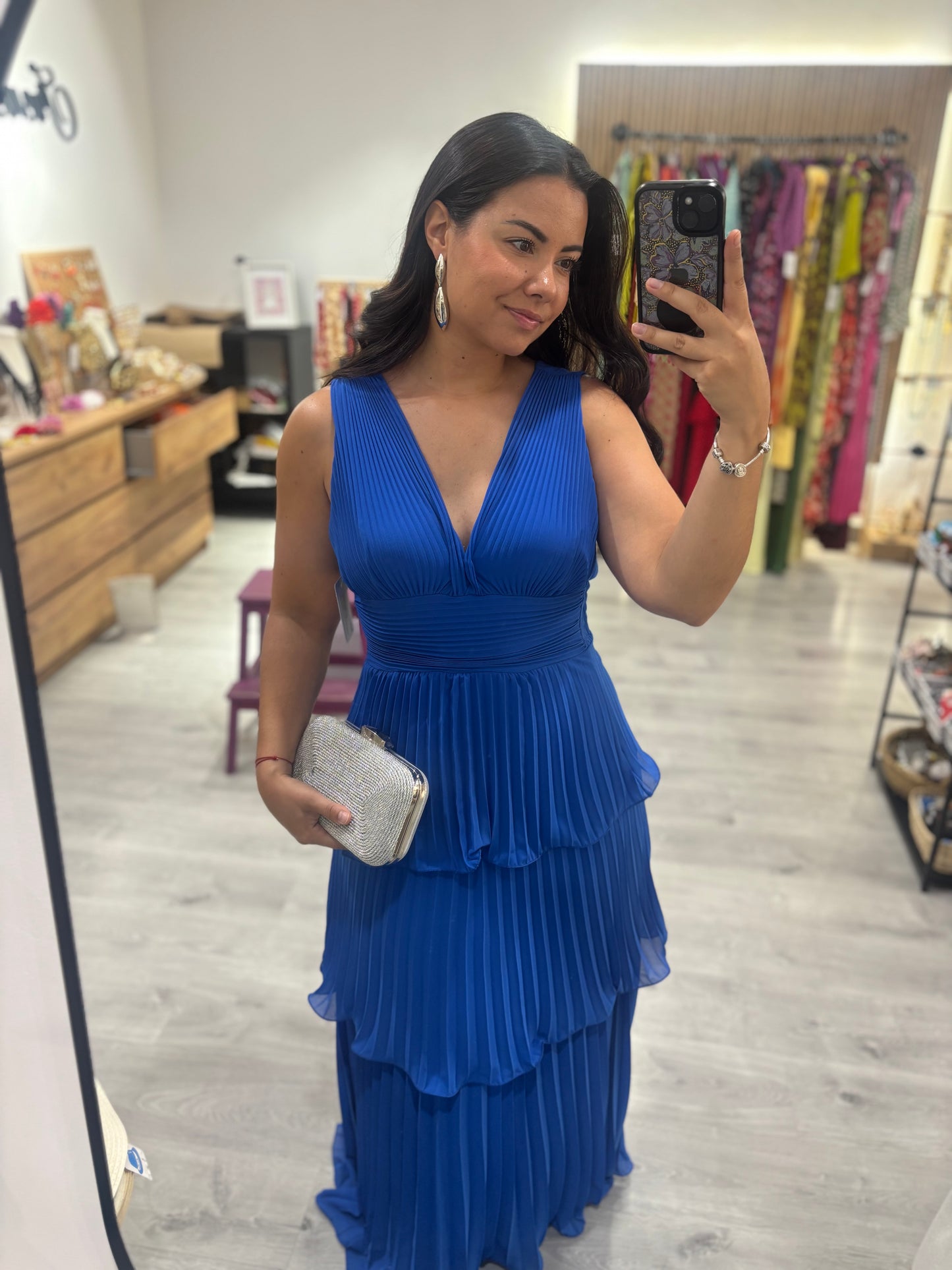 Vestido plisado eléctrico