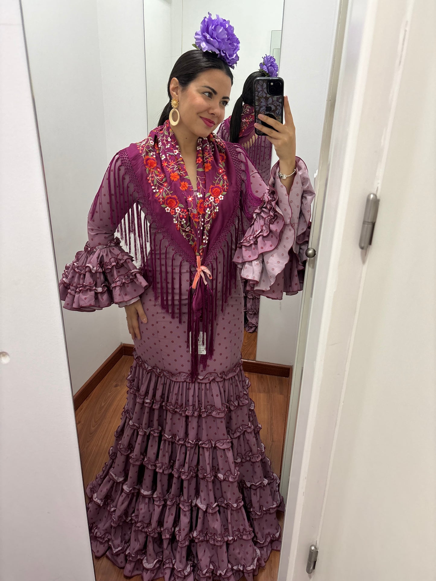 Traje canastero rosa