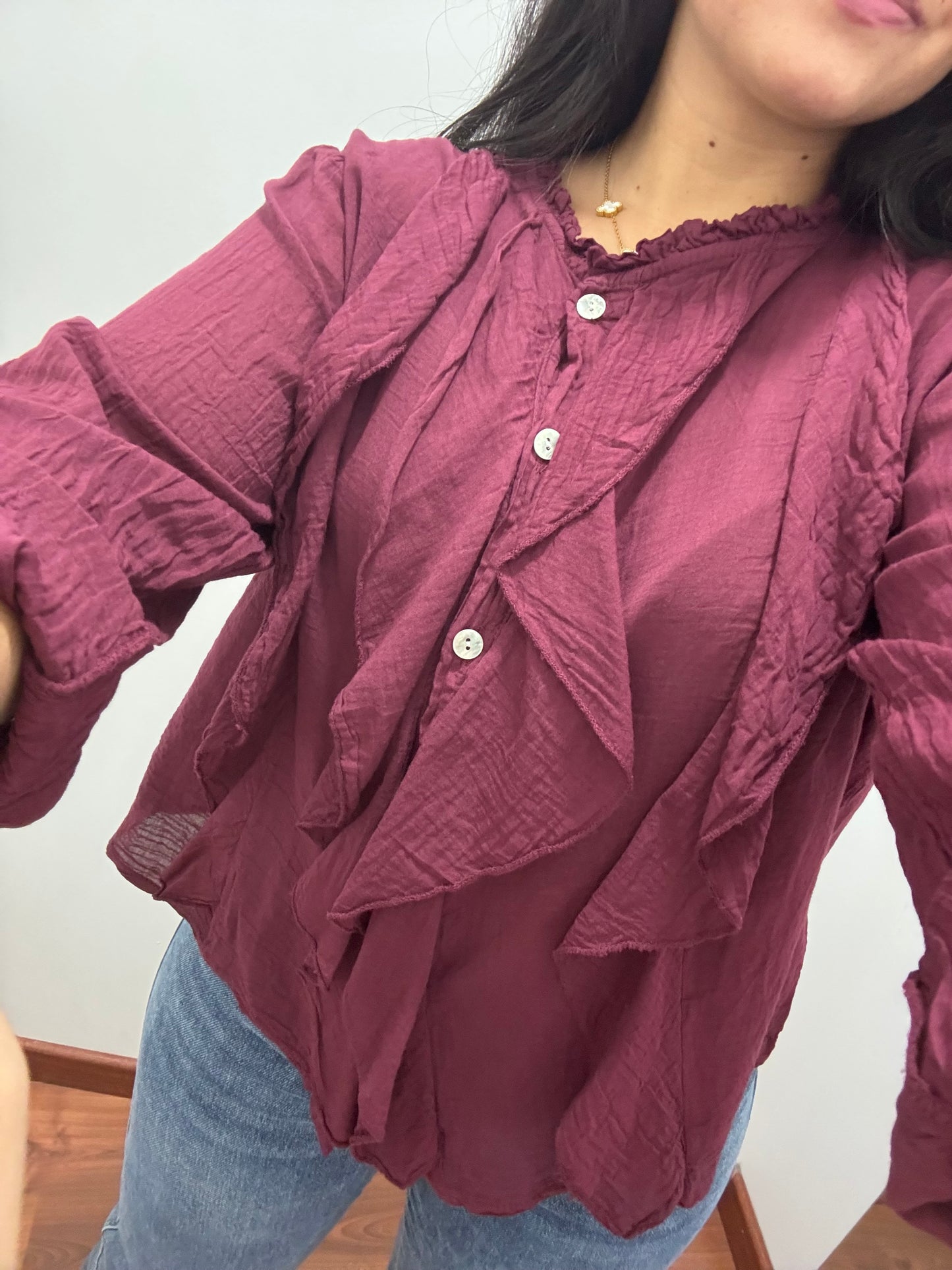 Blusa Alba burdeos