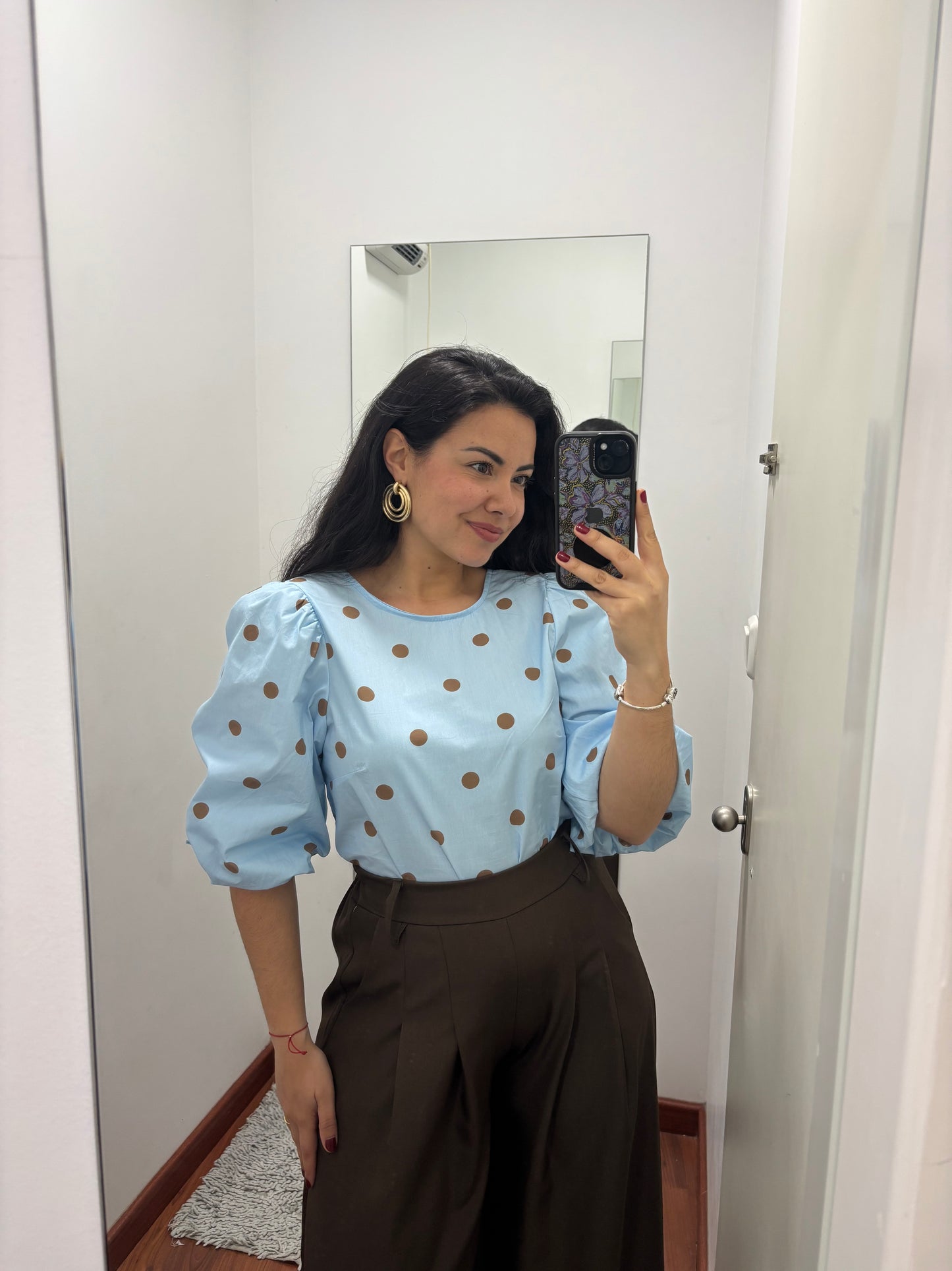 Blusa lunares chocolate