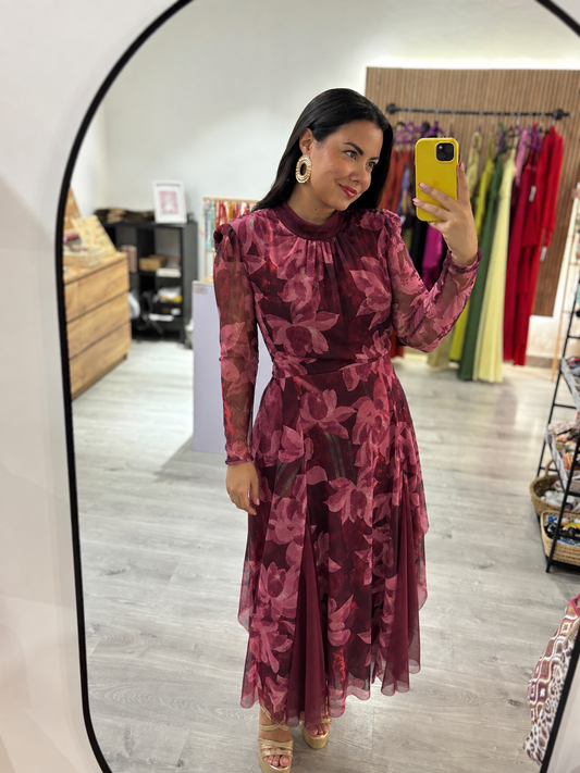 Vestido tul flor