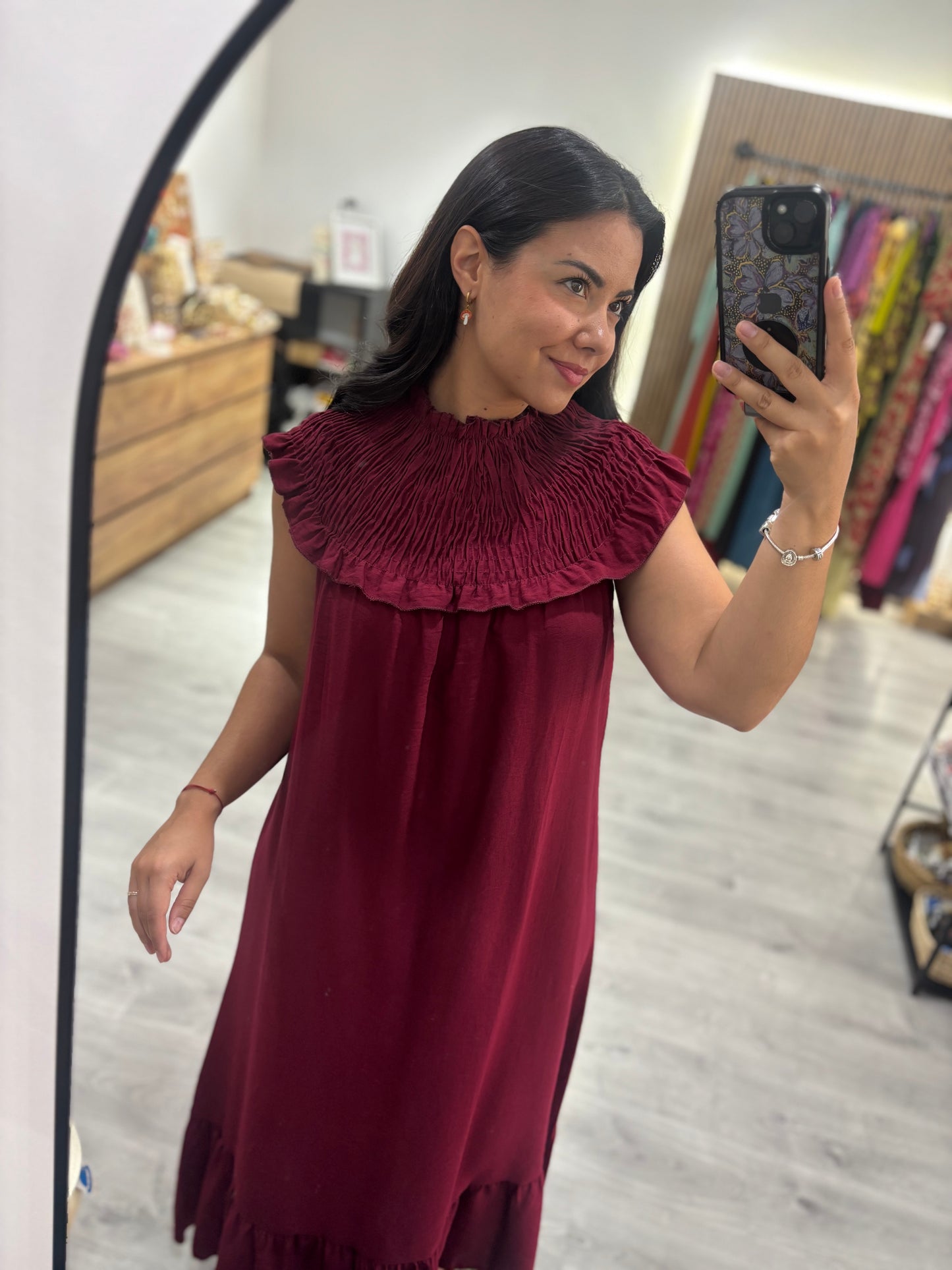 Vestido cuello babero