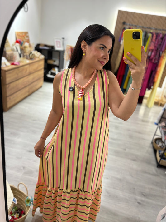 Vestido hawai amarillo