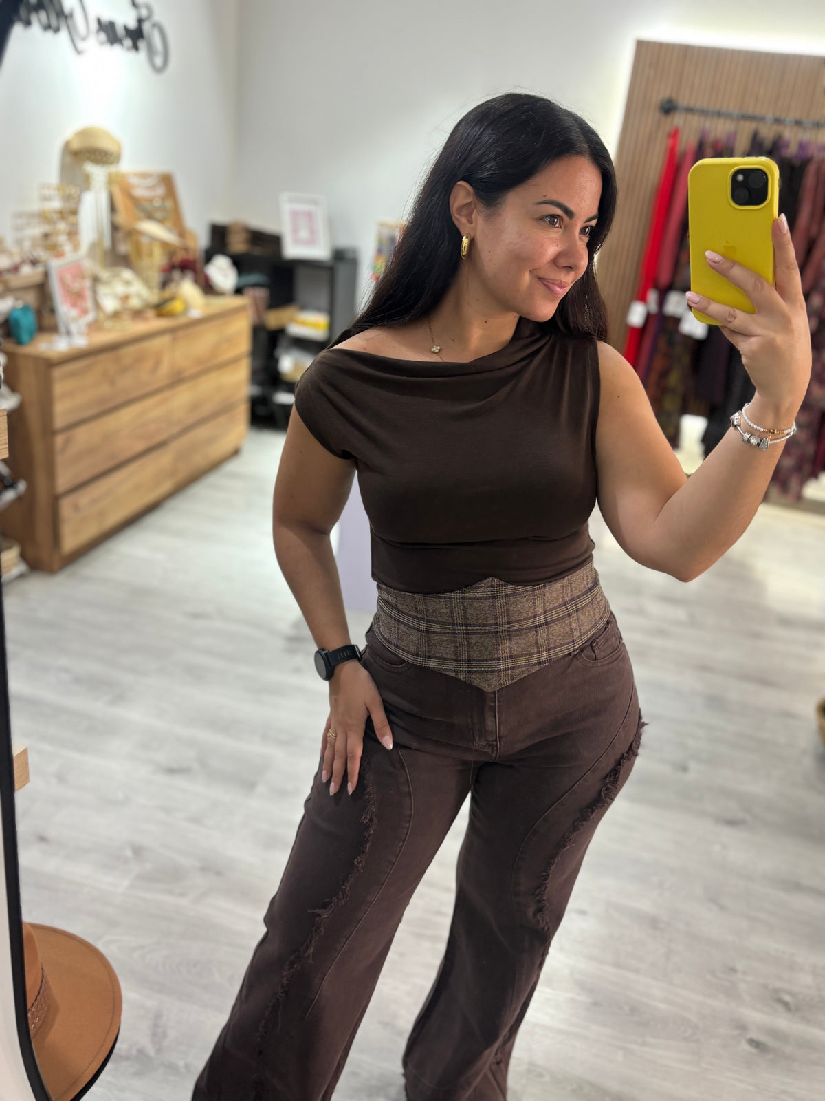 Jeans color fleco