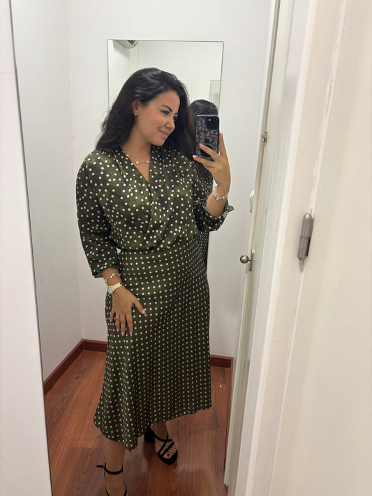Falda satinada lunar