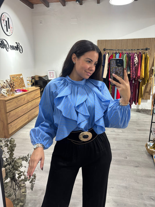 Blusa volante raya