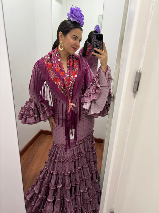 Traje canastero rosa