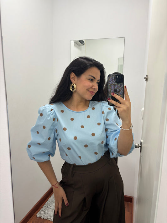 Blusa lunares chocolate