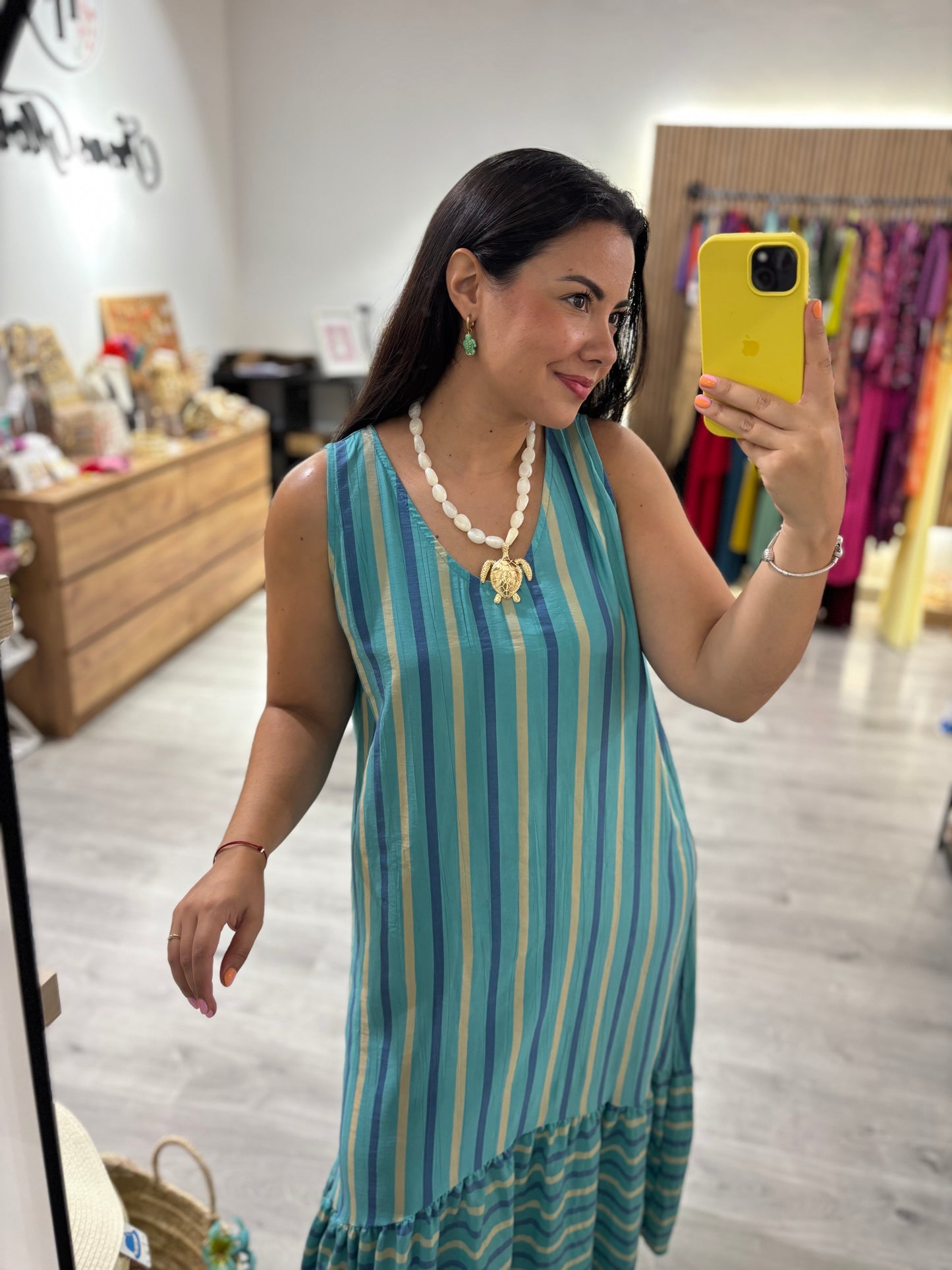 Vestido hawai azul