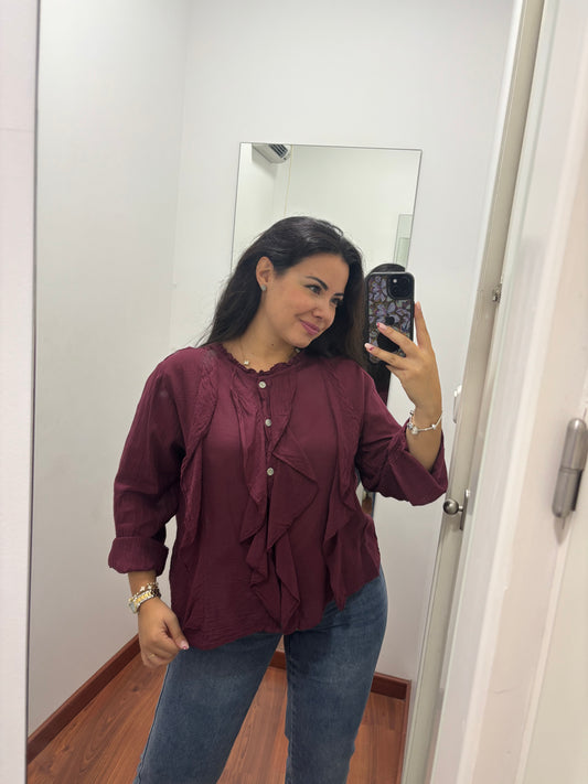 Blusa Alba burdeos
