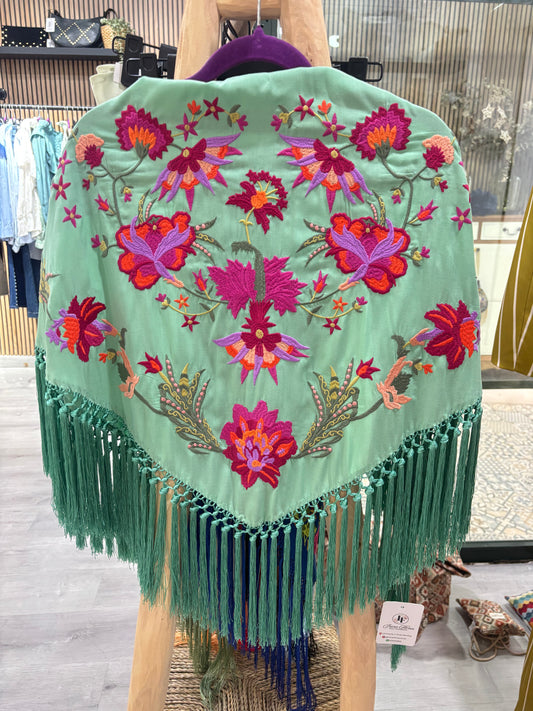 Mantoncillo Clavel verde agua