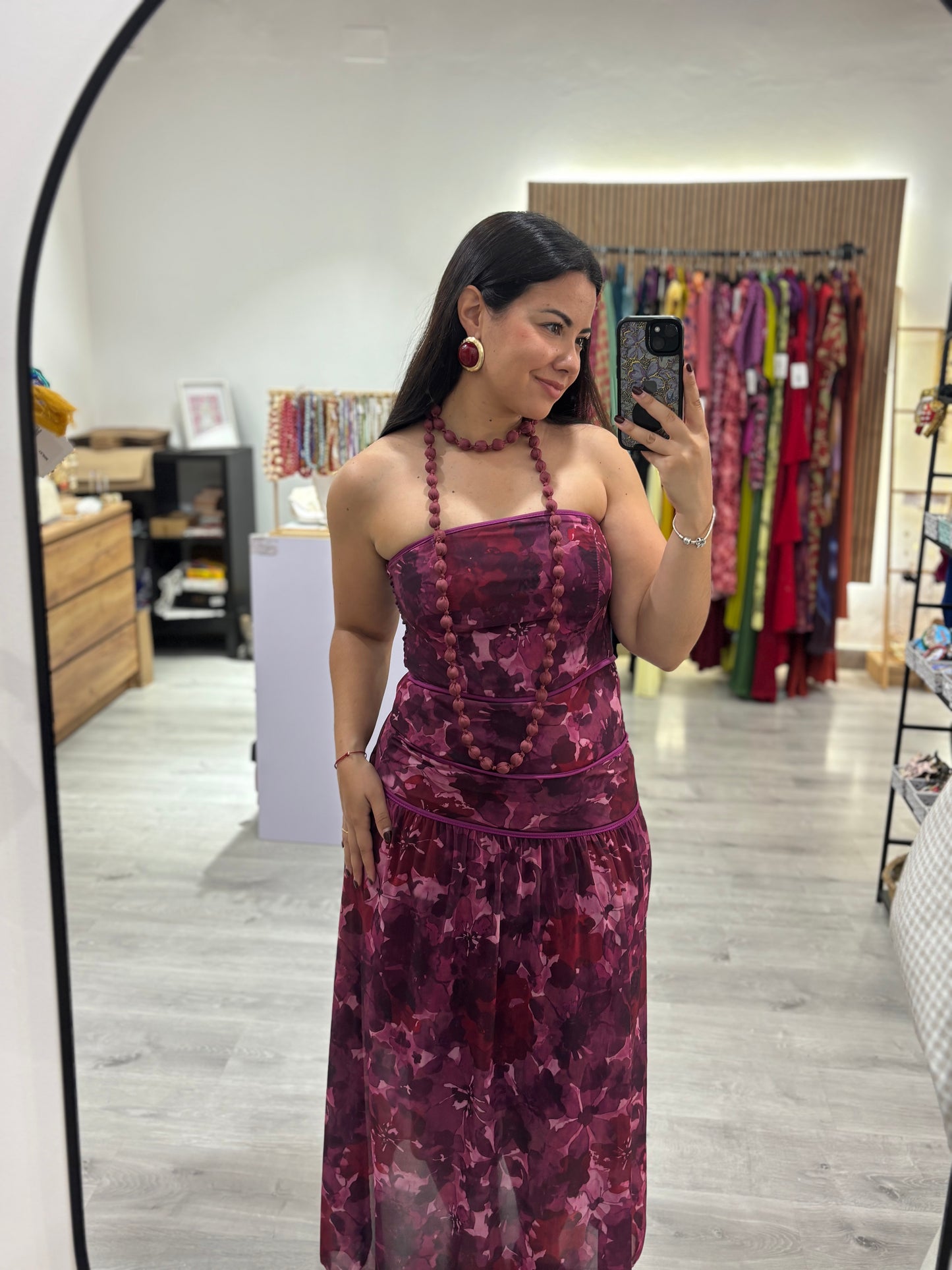 Vestido flor largo