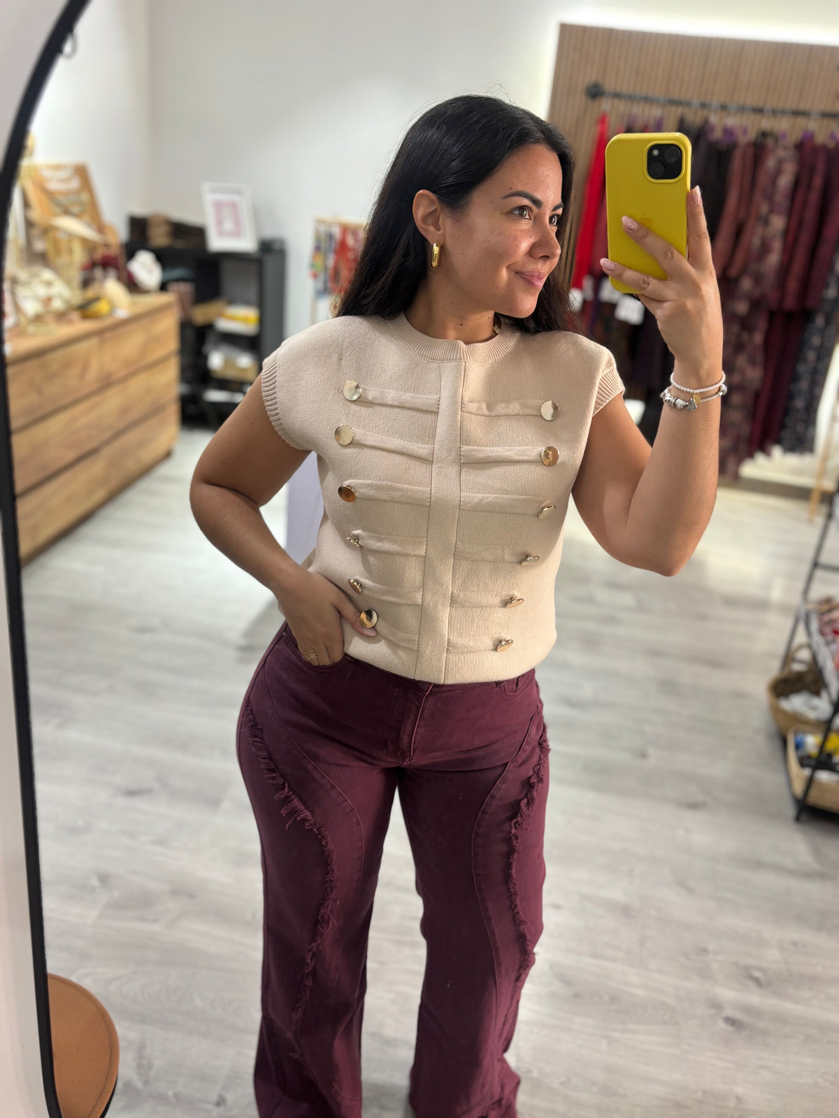 Jeans color fleco