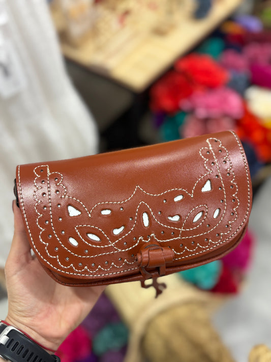 Bolso piel botón