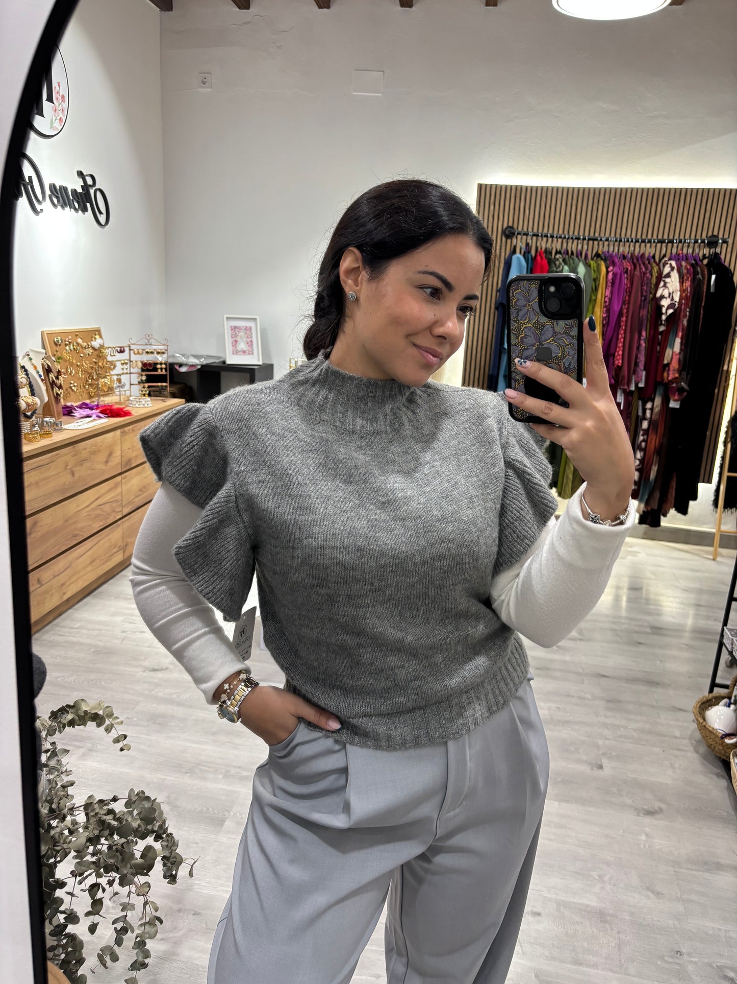 Chaleco volante gris