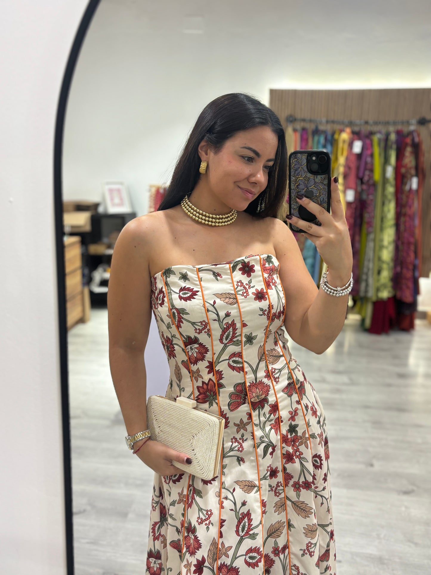 Vestido estampado flor