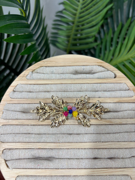 Broche hoja color