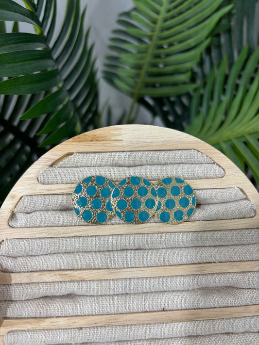 Broche lunares azul