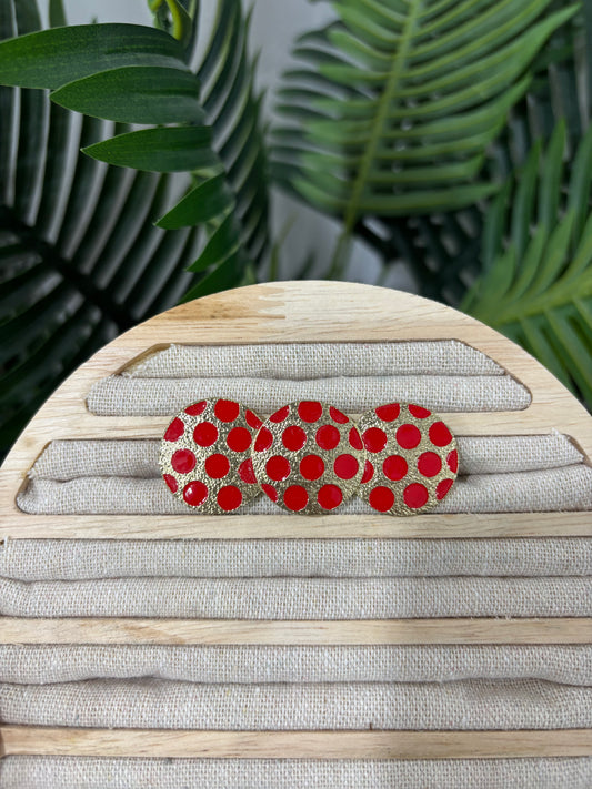 Broche lunares rojo
