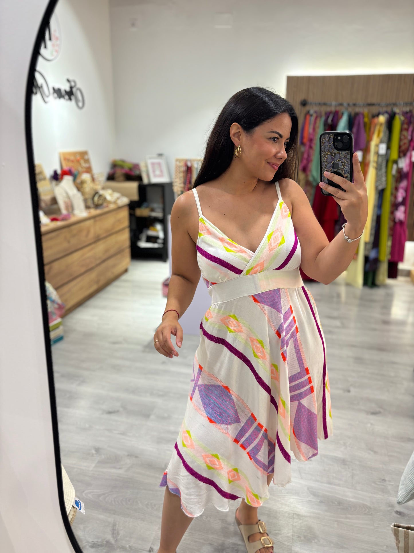 Vestido colores malva