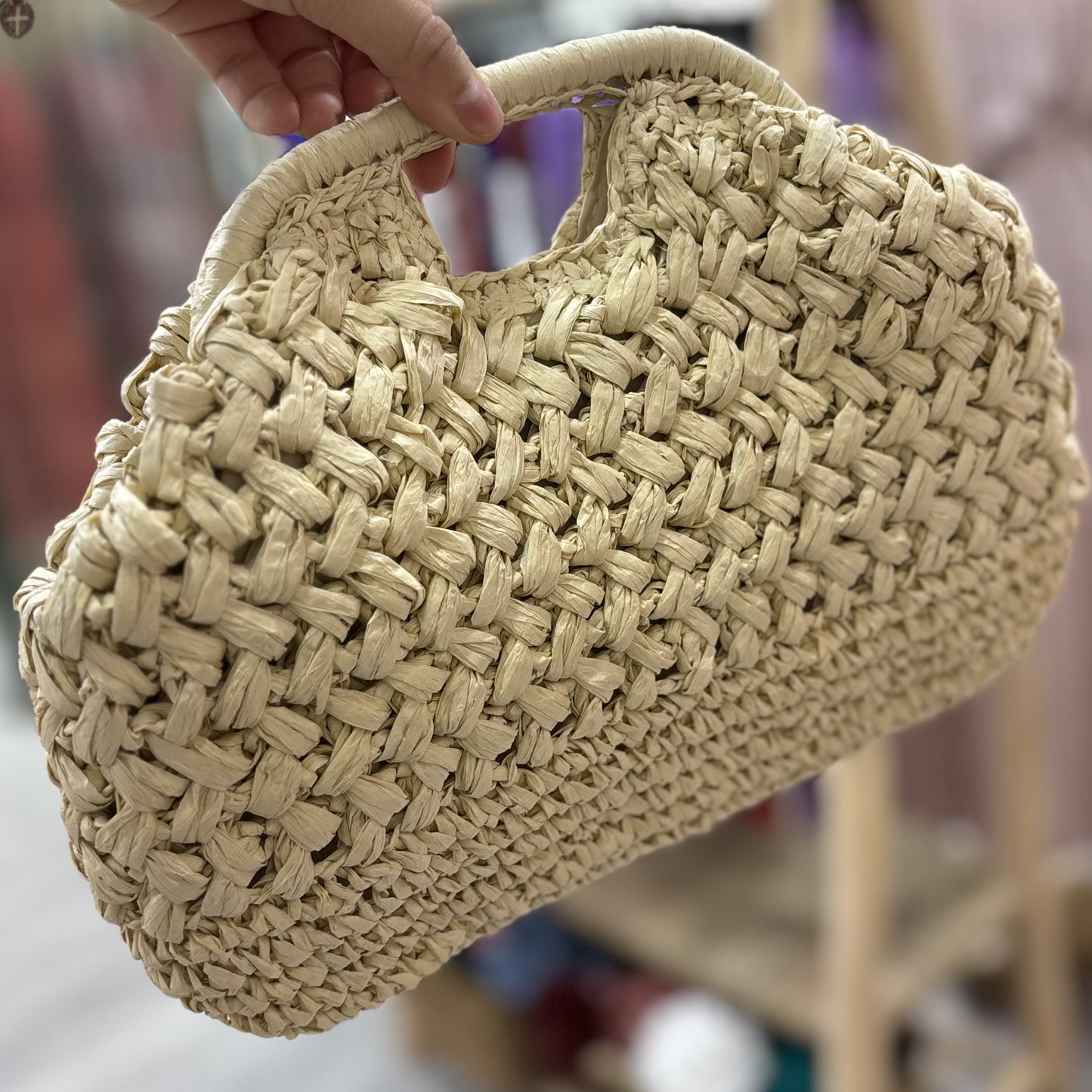 Bolso rafia natural