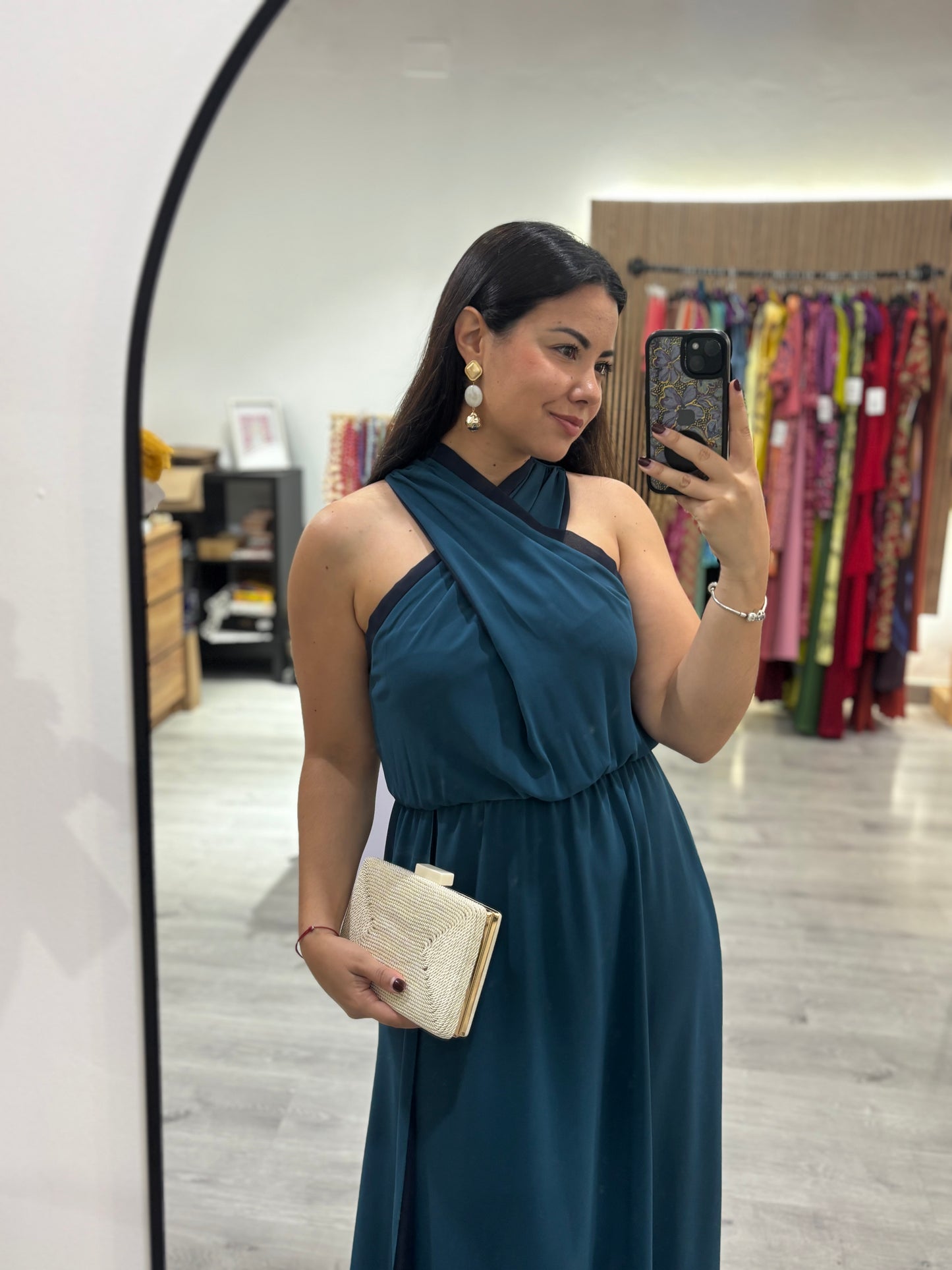 Vestido capa liso