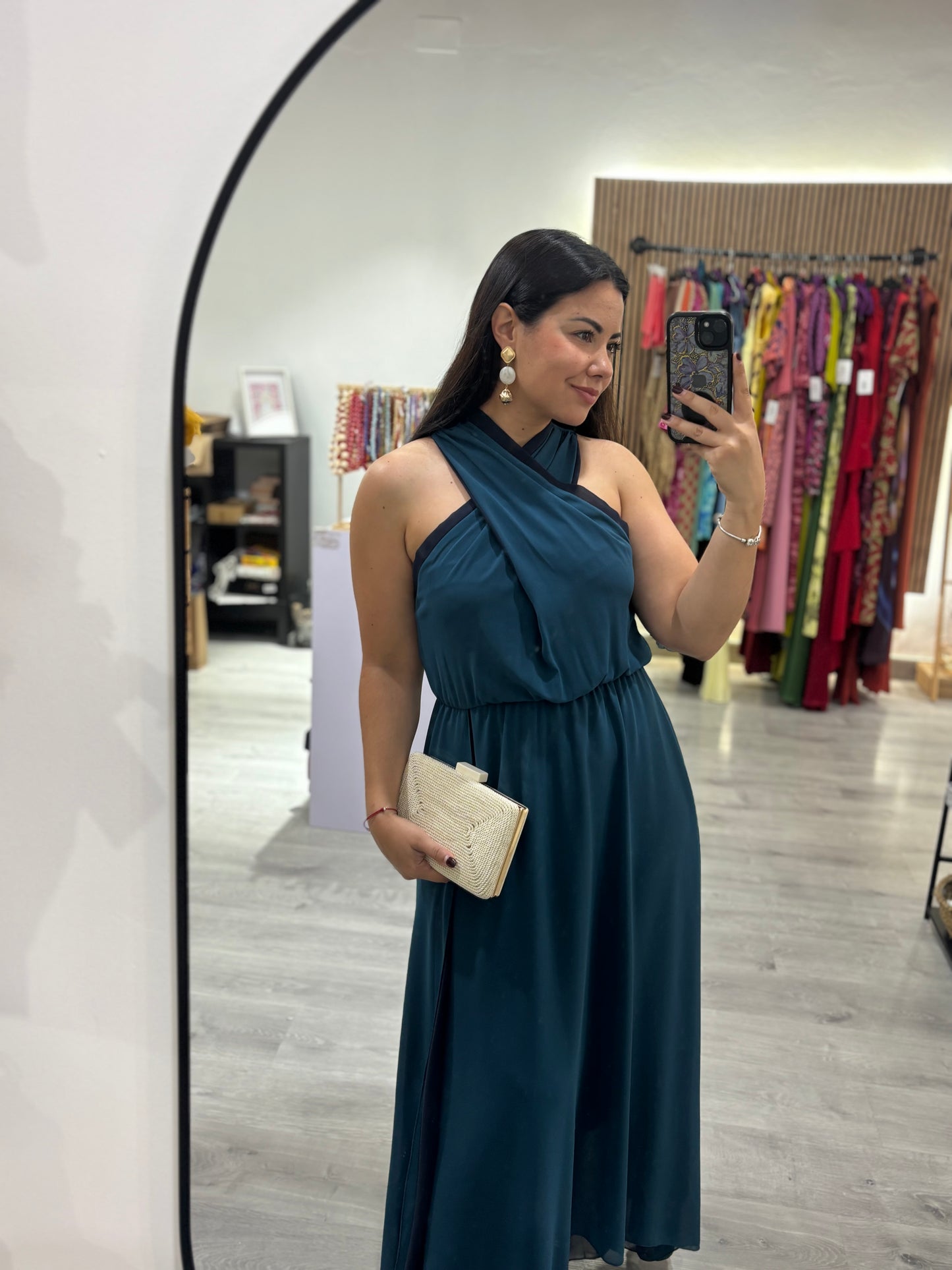 Vestido capa liso
